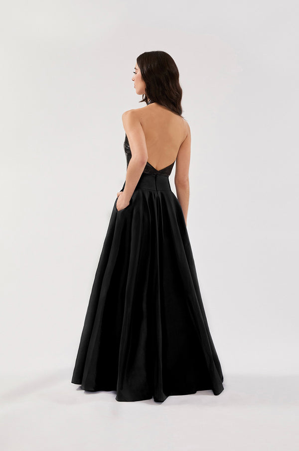 BODY FRENTE ÚNICA PAETÊ PRETO