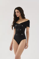 BODY PAETÊ GOLA OMBRO A OMBRO PRETO (PRE ORDER)